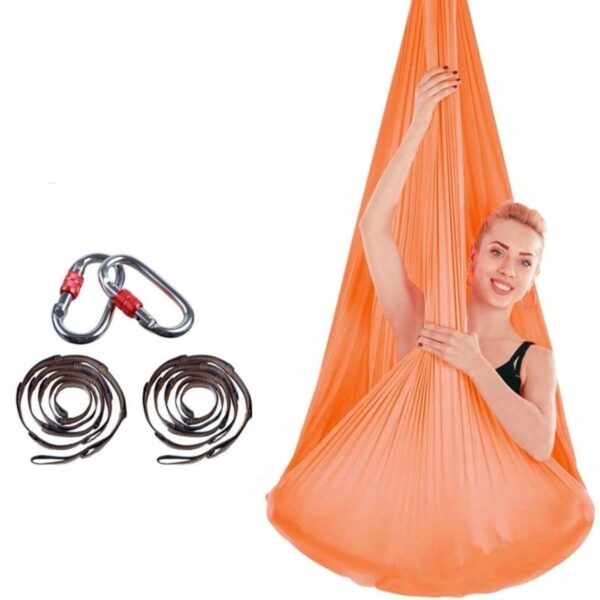 aerial swing orange hammock