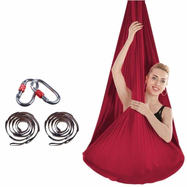 aerial yoga swing maroon hammock 1