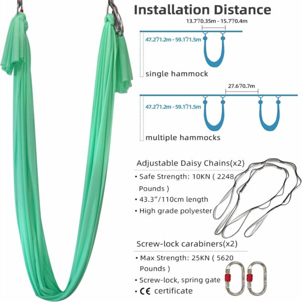 aerial swing light green hammock 21