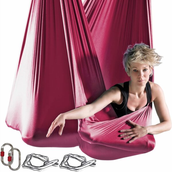 aerial yoga swing hammock maroon 9