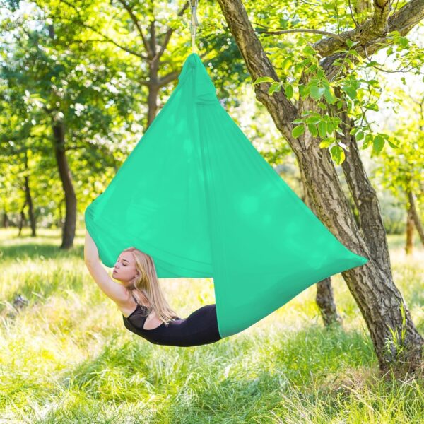 aerial swing light green hammock 9