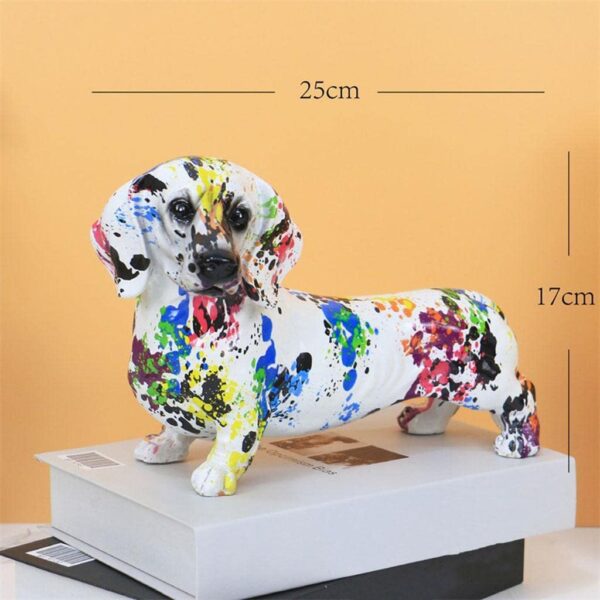 Graffiti Dachshund Dog Figurine, Sausage Dog Statue for Home Decor, Wiener Dog Lover Gift,Doxie Figure,Dog Decor