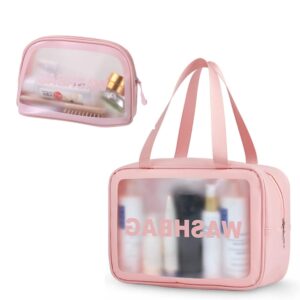 clear toiletry bag washbag white 15